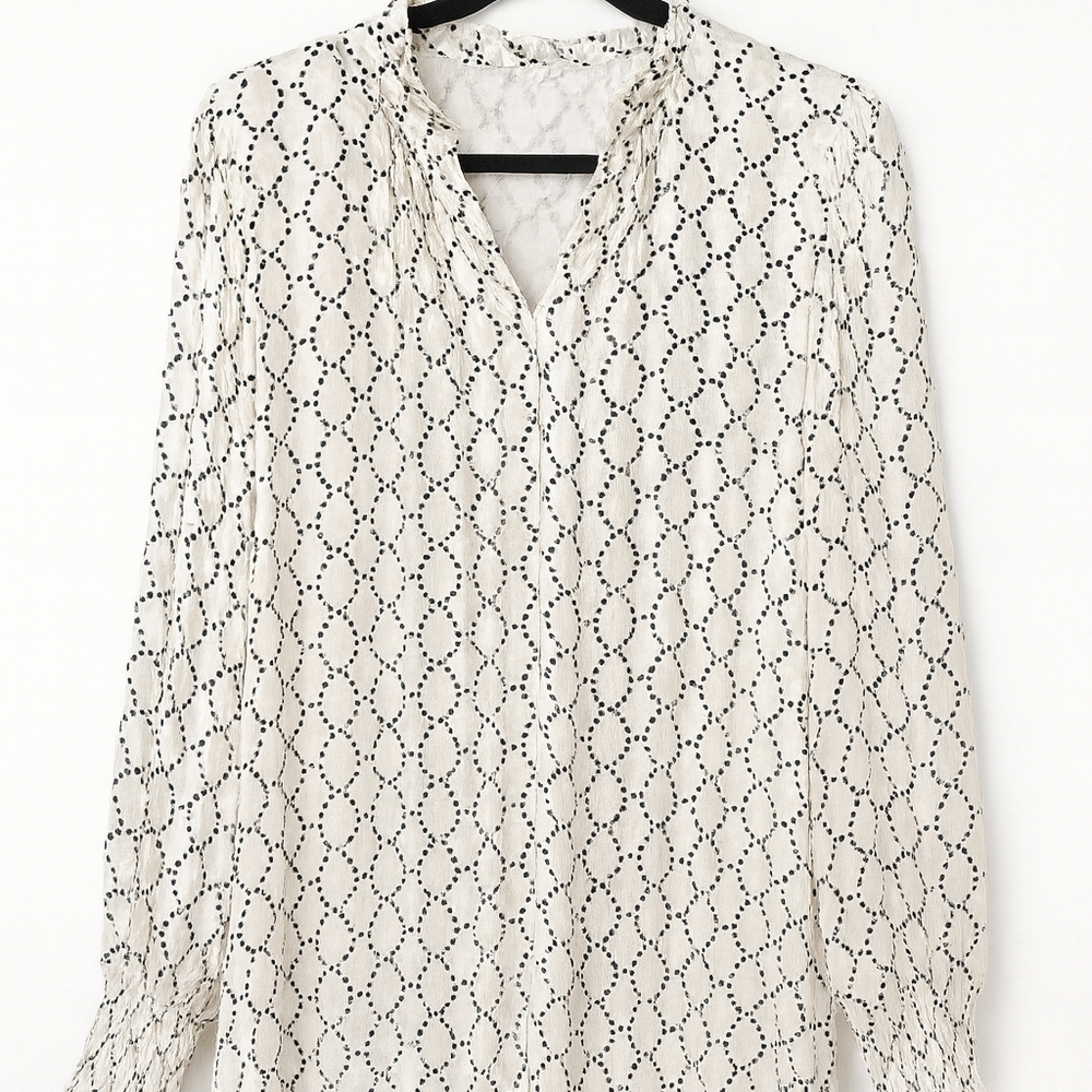 Elegant Black and White Women's Top